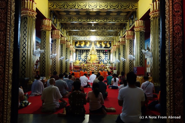 Buddhist prayer session