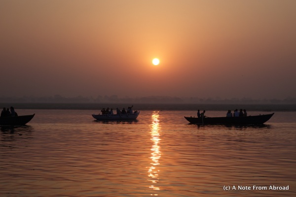 Beautiful sunrise on the Ganges